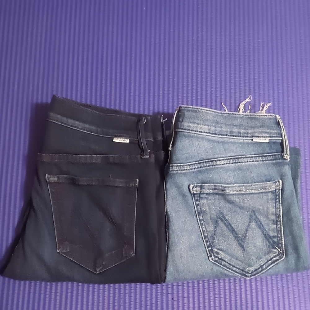 BUNDLE OF MOTHER Women Mid Rise Dazzler Jeans SZ 28